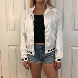 White Bomber Jacket